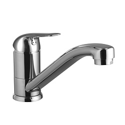 plus ADVANCE Смеситель для кухни с поворотным изливом, высота излива 9 см, длина 18 см, латунь/хром