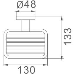 Мыльница металлическая, черный HB8702-1