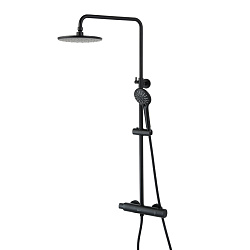 Душевая термостатическая система с верхним душем Ø22,6 см и 3-х режимной лейкой Ø110 мм, регулируема