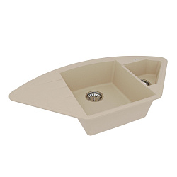 IRKANA 980 Мойка кухонная из кварцгранита цвет: бежевый комплектация: крепеж, сливная арматура с пер
