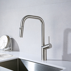 Смеситель для кухни Vincea VKF-107BN, брашированный никель, , шт