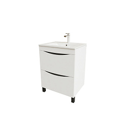 Тумба с умывальником, напольная, 60 см, белая, Cloud, IDDIS, CLO60WFi95K	