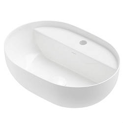 Раковина накладная Pragma Nanta, с отверстием под смеситель, белая глянцевая, NAN1.GWFL.024