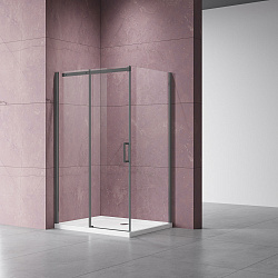 Душевой уголок Dice VSR-4D8015CLGM, 1500*800, вороненая сталь, стекло прозрачное, , шт