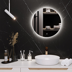 Зеркало/LED-подсветка/круглое (50см)/сенсор.выключатель Milan/AQUA DE MARCO