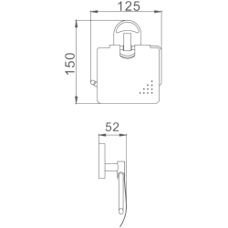 Держатель для туалетной бумаги, хром HB1903