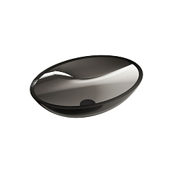 Раковина прозрачная Vincea VBS-6T11B, 500*350*150, накладная, цвет черный, , шт