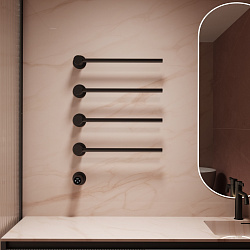 Полотенцесушитель электрический Vincea VTD-2H1MB, черный, таймер, , шт