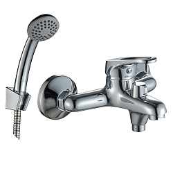 Смеситель для ванны с коротким изливом, поворотный переключатель, латунь/хром, B35-30