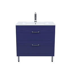 Тумба с умывальником, напольная, 80 см, синий, Oxford, IDDIS, OXF80N0i95K подходит умыв. 0138000i28