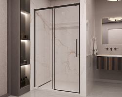 Душевая дверь Stella VDS-1ST160CLB, 1600, черный, стекло прозрачное, , шт