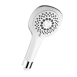 Лейка для душа, 5 режимов, 12х25см, пластик/хром/белый, блистер