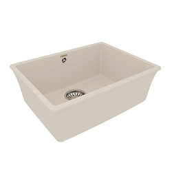 SINARA 540-U Мойка кухонная из кварцгранита цвет: шампань  комплектация: крепеж, сливная арматура с