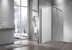 Душевая перегородка Walk-In VSW-1H800CLB, 800*2000, матовый черный, стекло прозрачное, , шт