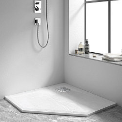 Поддон для душа из искусственного камня VST-4SP1010W, 1000*1000*25, белый матовый, , шт