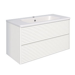 Тумба/2 ящ/подвесная/белая/раковина Палермо(100см) Parma /AQUA DE MARCO