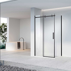 Душевой уголок Como-N VSR-4CN1016CLB, 1600*1000, черный, стекло прозрачное, , шт