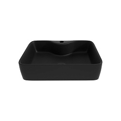 Corpa Nera Grossi/Гросси 48 раковина накладная с полочкой под смеситель, черный матовый