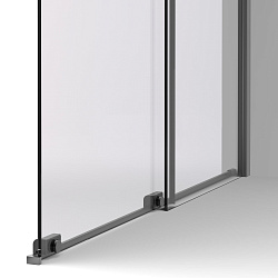 Душевая перегородка Walk-In VSW-1WSL120CLGM, 1200*2000, вороненая сталь, стекло прозрачное, , шт