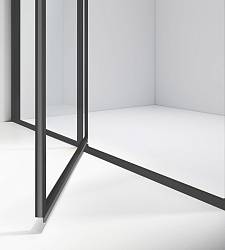 Душевая дверь Slim 8mm VDP-4SL120CLB, черный, стекло прозрачное, , шт