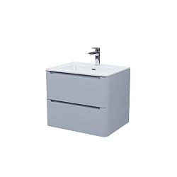 ВЫВОД Тумба с умывальником, подвесная, 60 см, светло-серый, Edifice, IDDIS, EDI60L0i95K