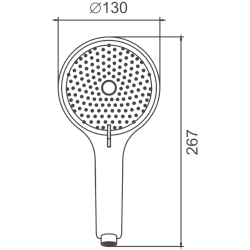 Душевая лейка, белый BS01-8