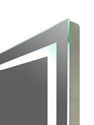 Зеркало Verte LED  500x700 с часами, датчиком движения