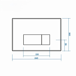 Corpa Nera Grossi/Гросси клавиша смыва, двойной смыв, белый