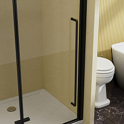 Душевая дверь Slim-N VDPH-5SN100CLB, 1000, черный, стекло прозрачное, , шт