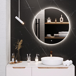 Зеркало/LED-подсветка/круглое (77см)/сенсор.выключатель Milan/AQUA DE MARCO
