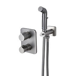 BRONX Встраиваемый термостатический смеситель с гигиеническим душем, латунь/графит, LM3740GM