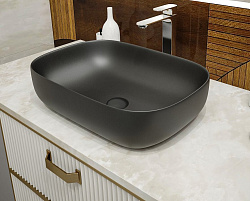 Corpa Nera Viotti/Виотти  60 раковина накладная, artceramic, черный матовый