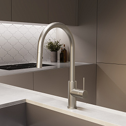 Смеситель для кухни City VKF-2C1BN, брашированный никель, , шт