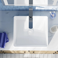 Раковина накладная Pragma Teiden, белая глянцевая, TDN1.GWSM.025