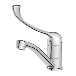 PROJECT Смеситель для раковины с локтевой рукояткой с поворотным изливом, латунь/хром