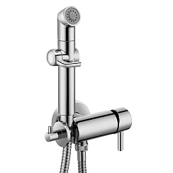 Встраиваемый смеситель с гигиеническим душем, латунь/хром LM7166C