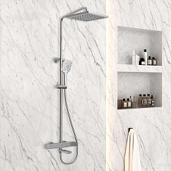 Душевая стойка Cube VSFS-1C1CH с изливом, хром, , шт