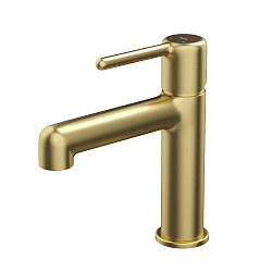 Cмеситель для умывальника, золотой матовый, Aiger, IDDIS, AIGMG00i01