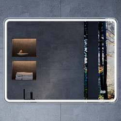 Зеркало LED VLM-3VC800-2 800х600 c сенсорным выключателем и диммером, антизапотевание, , шт