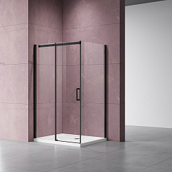 Душевой уголок Dice VSR-4D1013CLB, 1300*1000, черный, стекло прозрачное, , шт