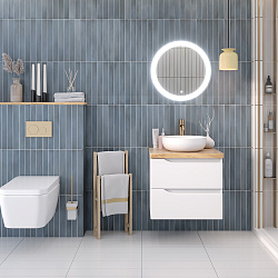 Столешница из массива NORDIC 600*520*40 /ясень /с отв. под раковину/