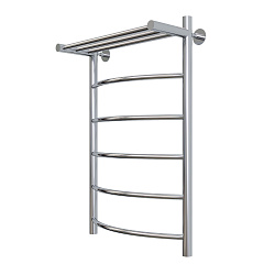 Aringa Бро полотенцесушитель водяной с полкой 80*50, хром