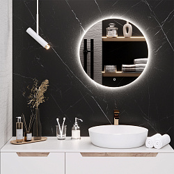 Зеркало/LED-подсветка/круглое (55см)/сенсор.выключатель Milan/AQUA DE MARCO