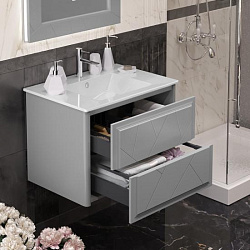 Зеркало Opadiris Луиджи 70, цвет серый матовый, вар. 2