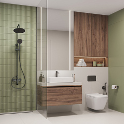 Смеситель для умывальника, графит, Rora, Milardo, RORGM00M01