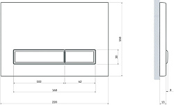 DIY Кнопка BLICK для LINK PRO/VECTOR/LINK/HI-TEC пластик хром матовый