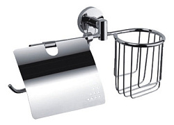 Держатель для туалетной бумаги, с подставкой, хром HB1703-1