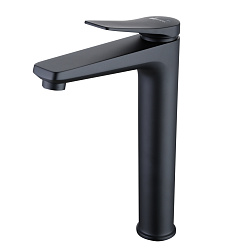 Смеситель для раковины, высокий, монолитный, высота излива 23 см, длина 17 см, с дон клапан LM3709BL