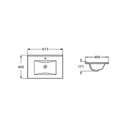 Раковина VBS-13960MA керамическая, цвет антрацит матовый, , шт