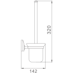 Ёршик туалетный настенный, хром HB1610